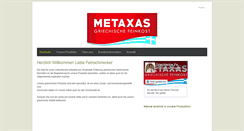 Desktop Screenshot of feinkost-metaxa.de